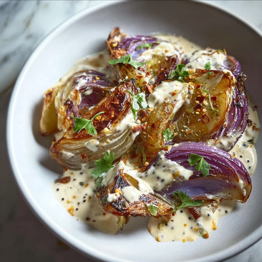 Roasted Cabbage with Creamy Yogurt Sauce Recipe - Recipe Image