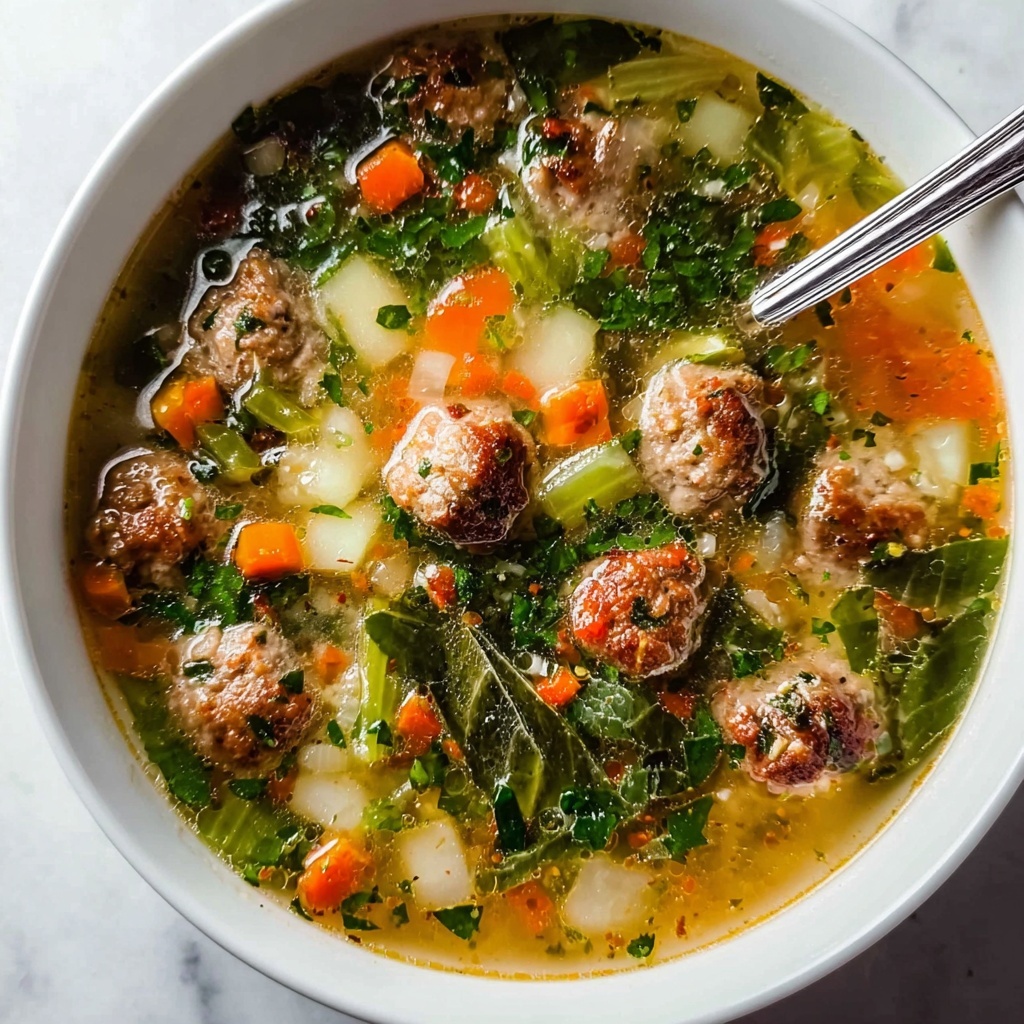 Easy Meatballs and Vegetables Soup Recipe - Recipe Image