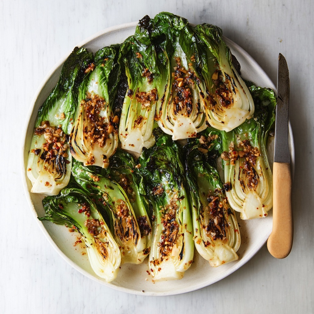 Roasted Bok Choy with Garlic, Ginger, and Sesame Recipe - Recipe Image