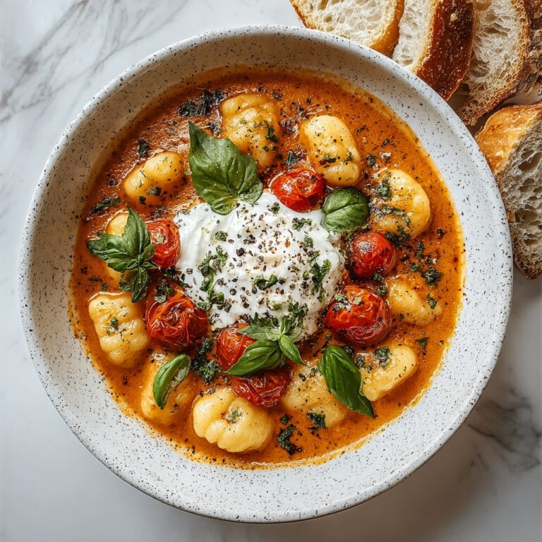 Creamy Tomato Gnocchi with Burrata Recipe