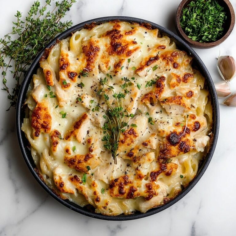 Creamy Garlic Parmesan Chicken Pasta Bake Recipe