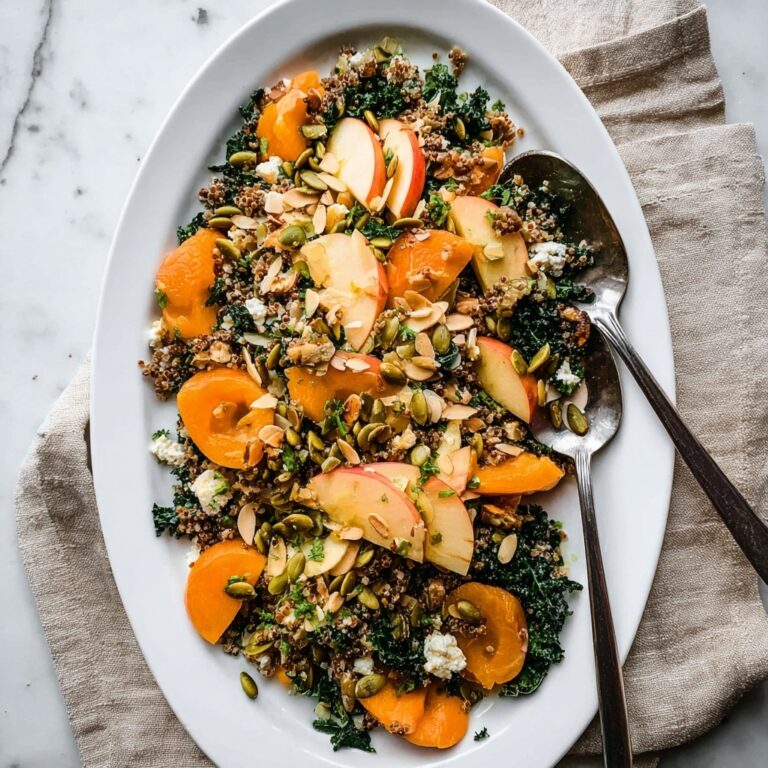 Healthy Christmas Kale Salad with Persimmons and Pears Recipe