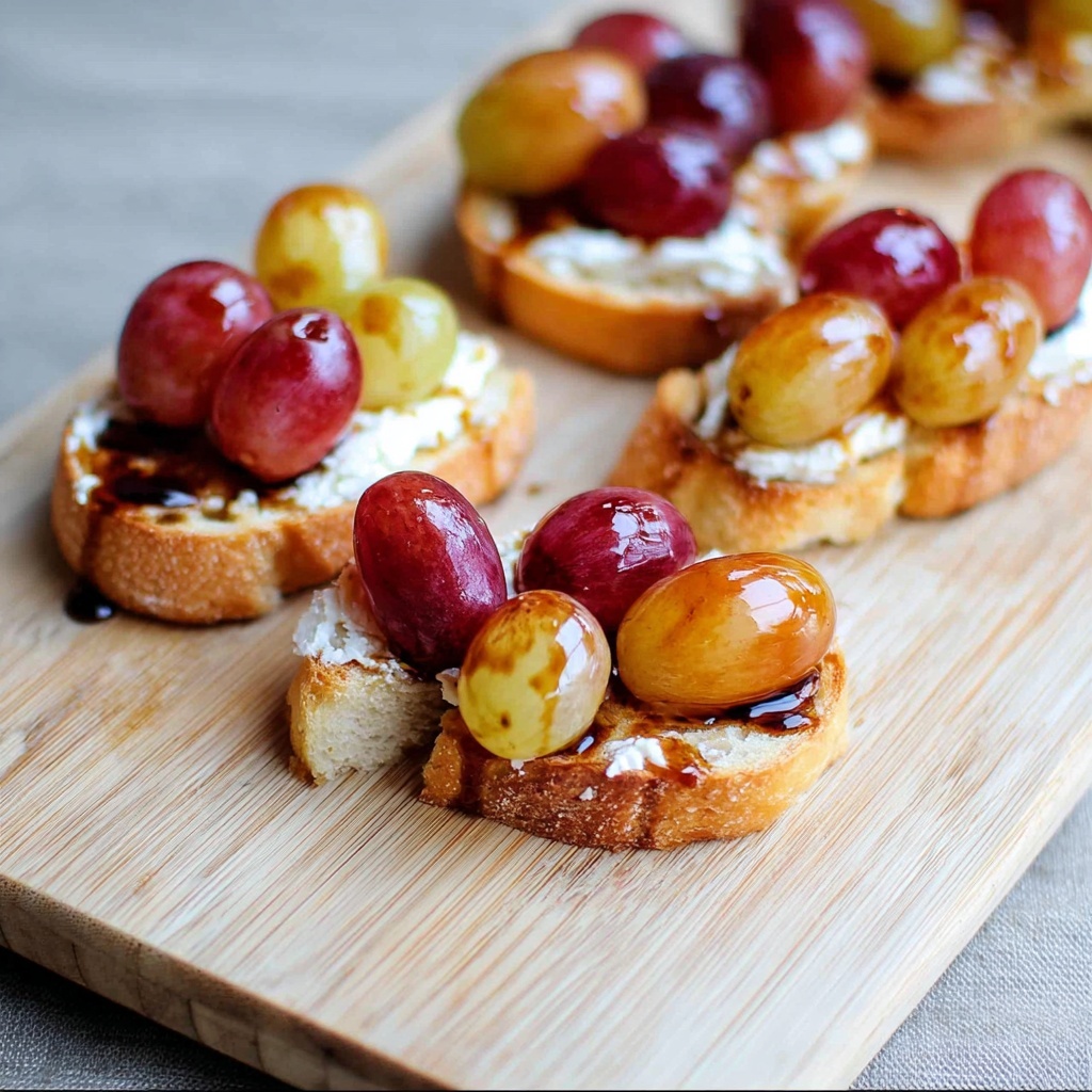 Roasted Grape Crostinis Recipe - Recipe Image