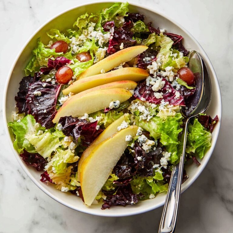 Asian Pear Salad with Blue Cheese and Mixed Greens Recipe