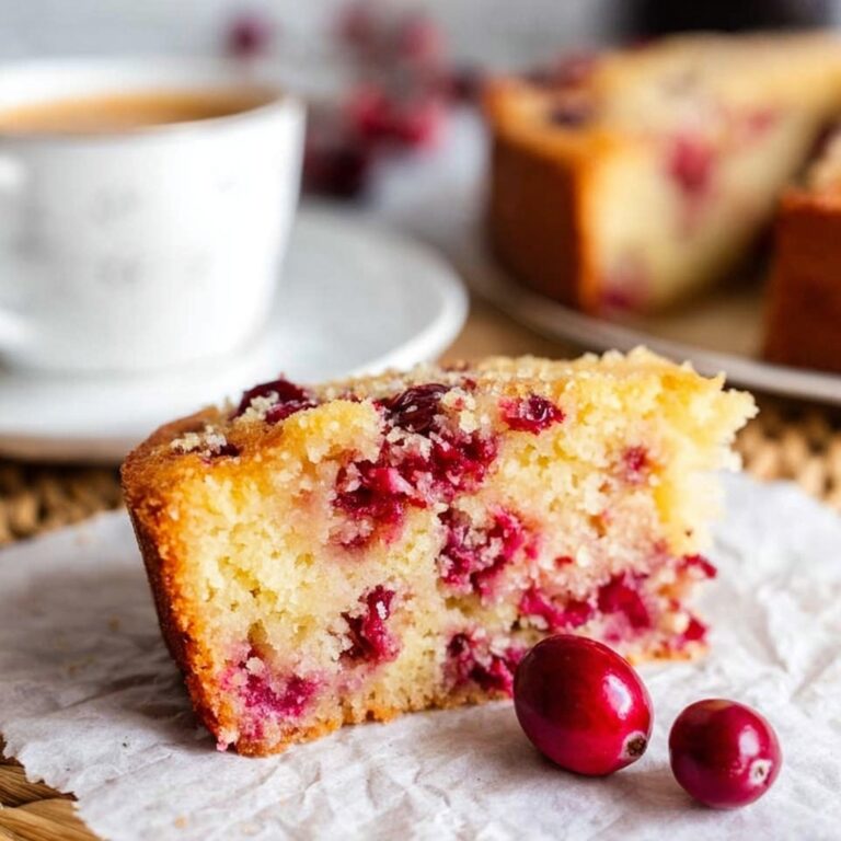 Cranberry Cake with Warm Vanilla Butter Sauce Recipe