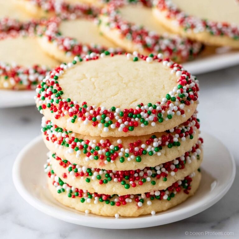 Slice and Bake Christmas Sugar Cookies with Sprinkles Recipe