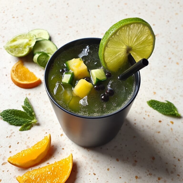 Tropical Iced Green Tea with Mango and Pineapple Recipe