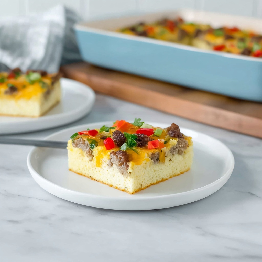 Biscuit Breakfast Casserole with Sausage and Cheddar Recipe - Recipe Image