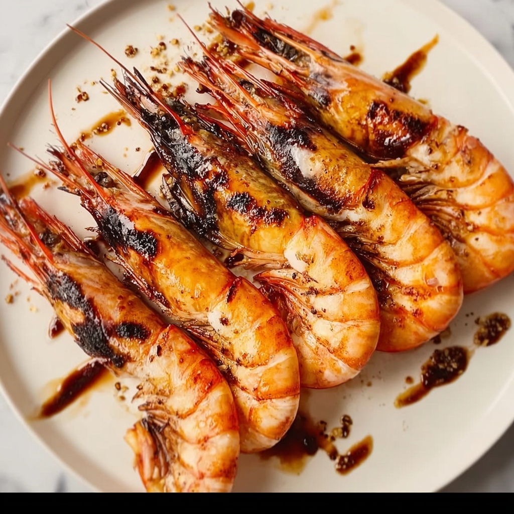 Char-Grilled King Prawns with Lemon Recipe - Recipe Image