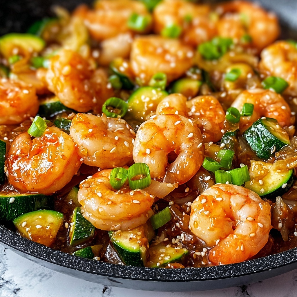 Shrimp and Zucchini Stir Fry with Homemade Teriyaki Recipe - Recipe Image