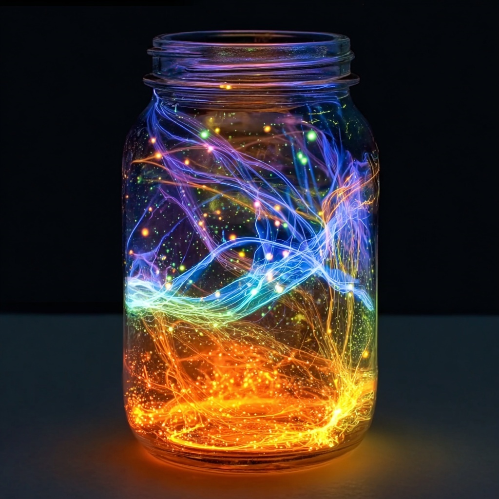 Glow-in-the-Dark Fireworks in a Jar Recipe - Recipe Image