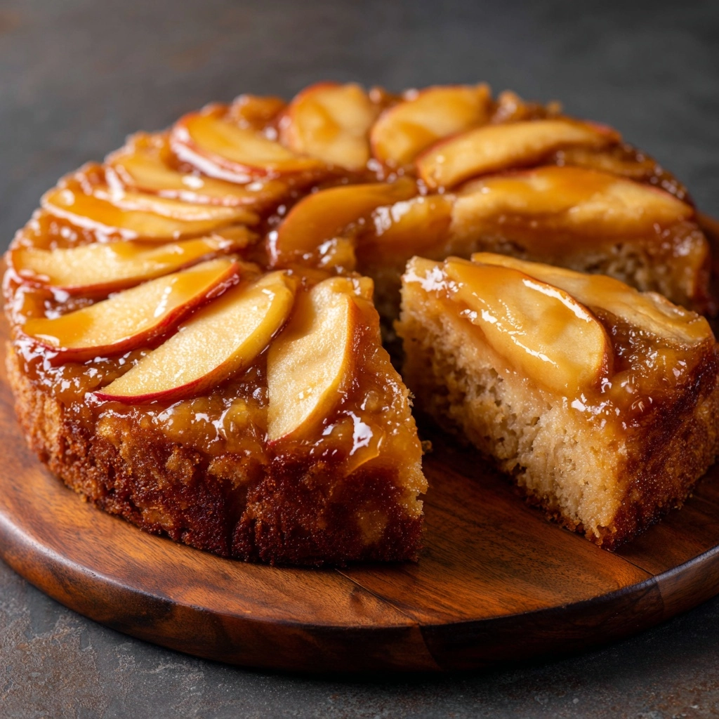 Brown Butter Apple Upside Down Cake Recipe - Recipe Image