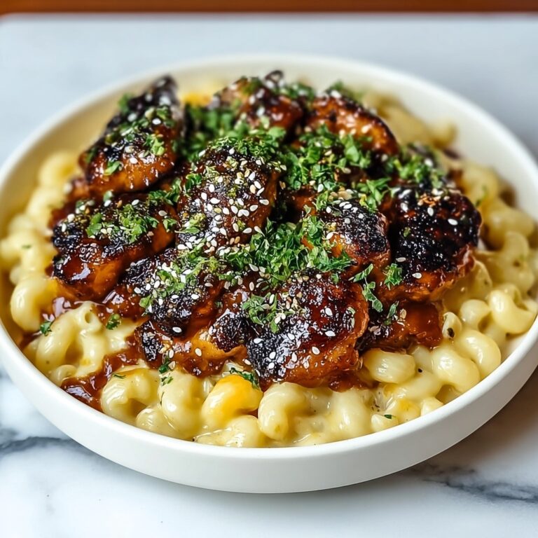 Sweet and Spicy Honey Pepper Chicken with Creamy Mac and Cheese Recipe