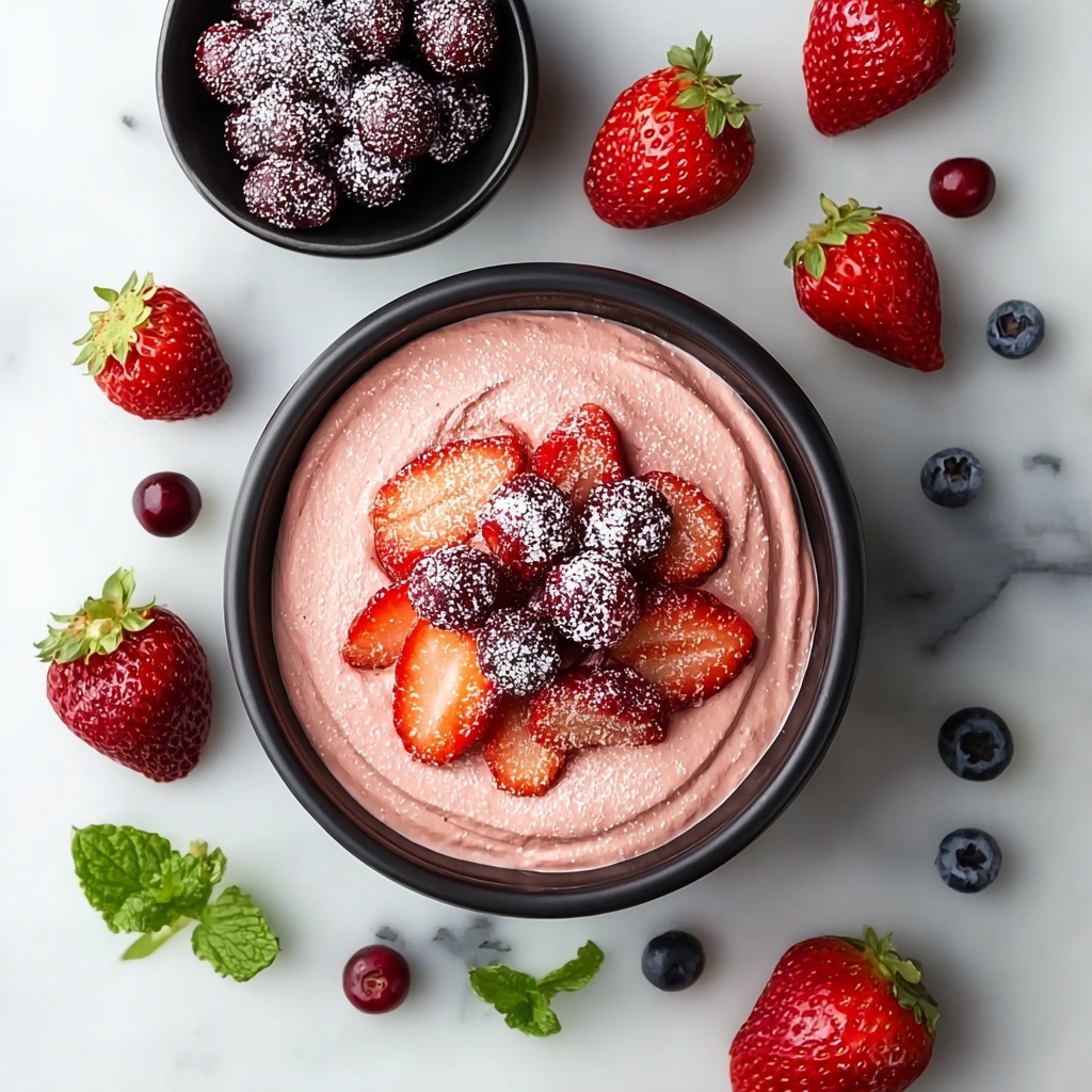 Strawberry Mousse with Fresh Strawberry Sauce Recipe - Recipe Image