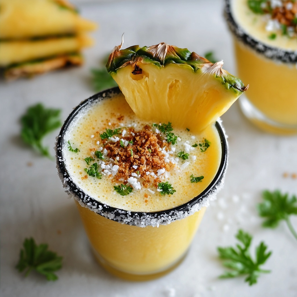 Hawaiian Margarita Cocktail with Pineapple & Coconut Recipe - Recipe Image
