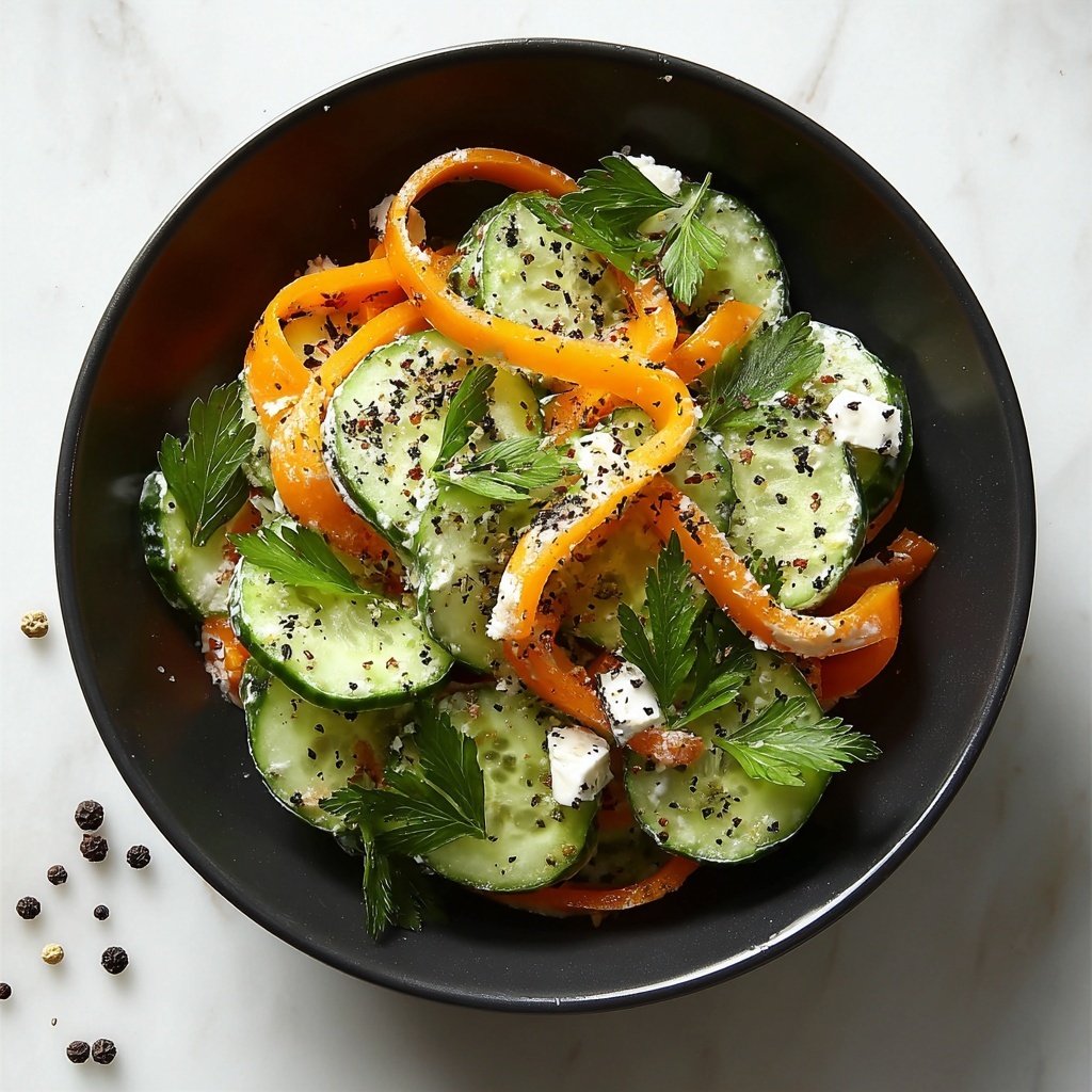 Carrot and Cucumber Salad with Lemon Honey Dressing Recipe - Recipe Image