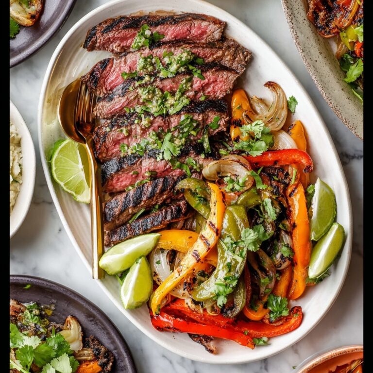 Juicy Steak Fajitas with Citrus-Marinated Vegetables Recipe