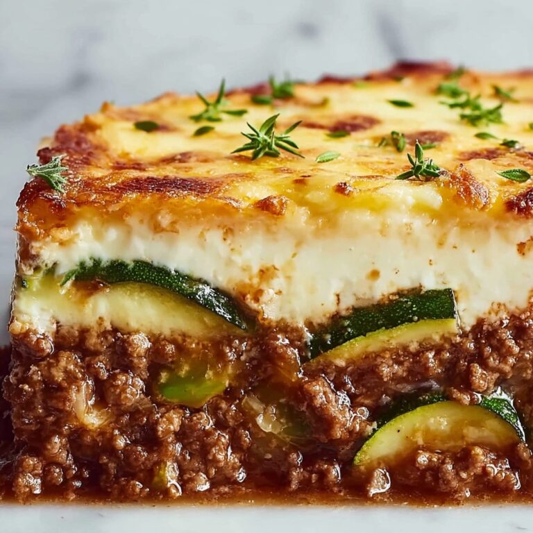 Cheesy Beef and Zucchini Casserole Recipe
