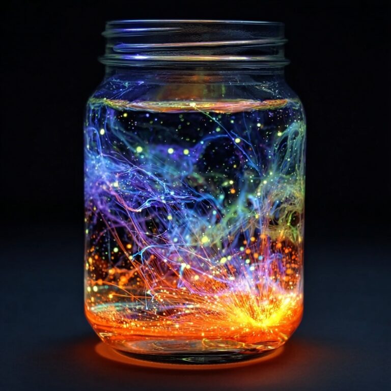 Glow-in-the-Dark Fireworks in a Jar Recipe