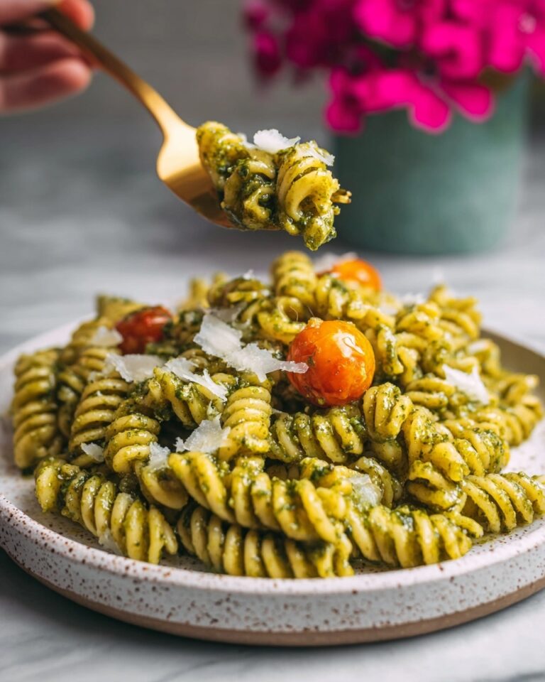 Yellow Tomato Pasta with Pesto Recipe