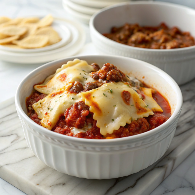 Easy Crockpot Ravioli Lasagna Recipe