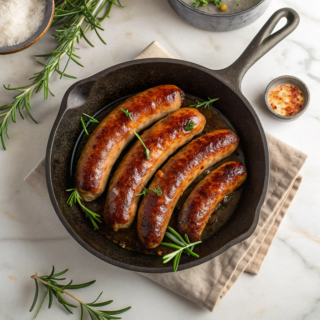 Maple Glazed Sausage Links with Rosemary Recipe - Recipe Image