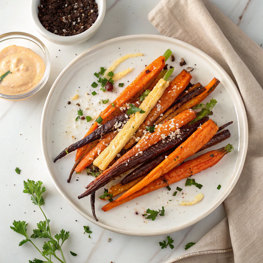 Parmesan Roasted Carrot Fries Recipe - Recipe Image