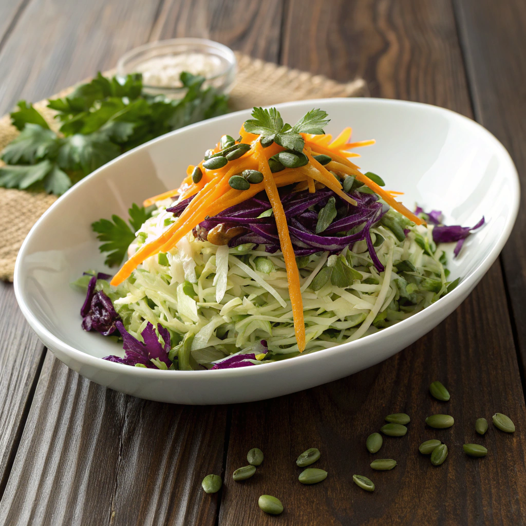 Crunch Salad with Cilantro Lime Dressing and Peanuts Recipe - Recipe Image