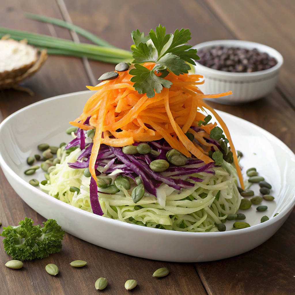 Crunch Salad with Cilantro Lime Dressing and Peanuts Recipe - Recipe Image