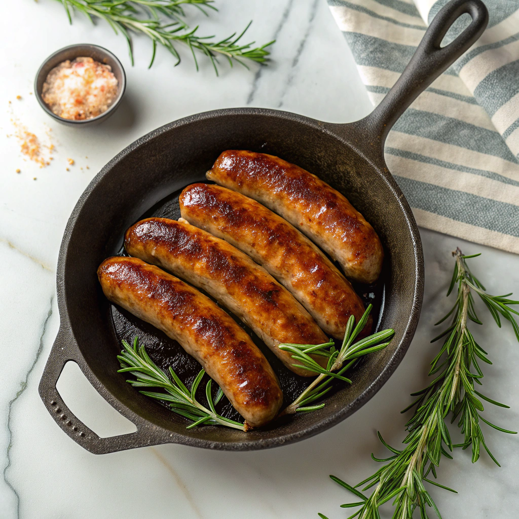 Maple Glazed Sausage Links with Rosemary Recipe - Recipe Image