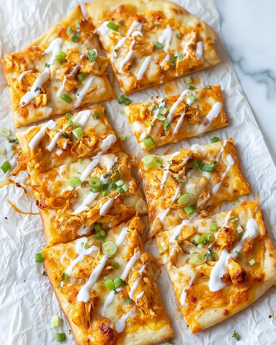 Buffalo Chicken Flatbread Delight Recipe - Recipe Image
