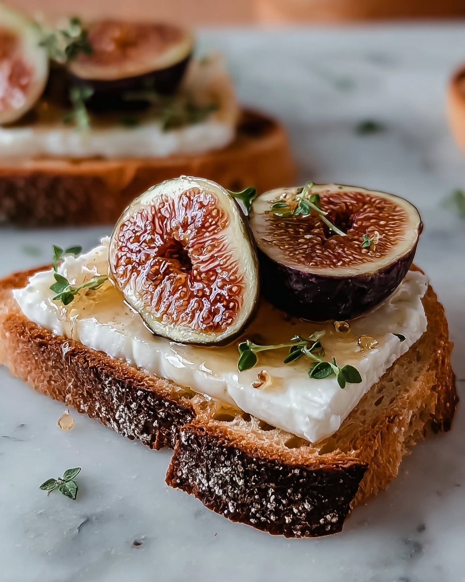 Fig and Brie Crostini with Honey and Balsamic Glaze Recipe - Recipe Image