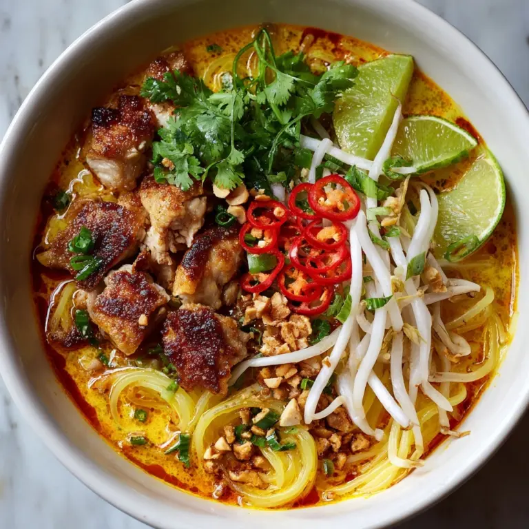 Chicken Khao Soi: Thai Coconut Curry Noodle Soup Recipe