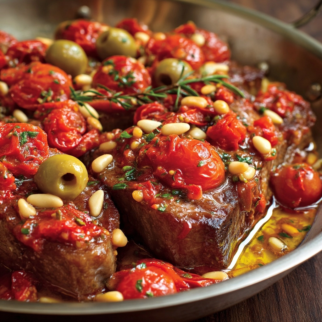 Sicilian-Style Tuna with Olives and Capers Recipe - Recipe Image