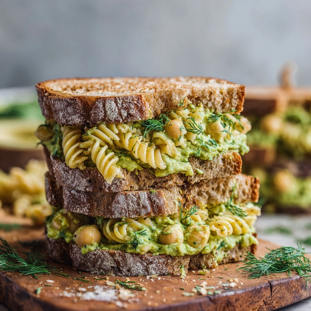 Smashed Chickpea Avocado Dill Pickle Sandwiches Recipe - Recipe Image
