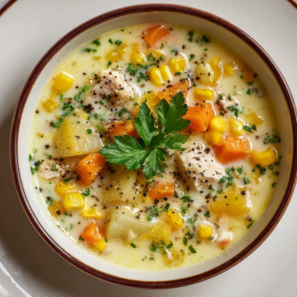 Easy Slow Cooker Chicken and Corn Soup Recipe - Recipe Image