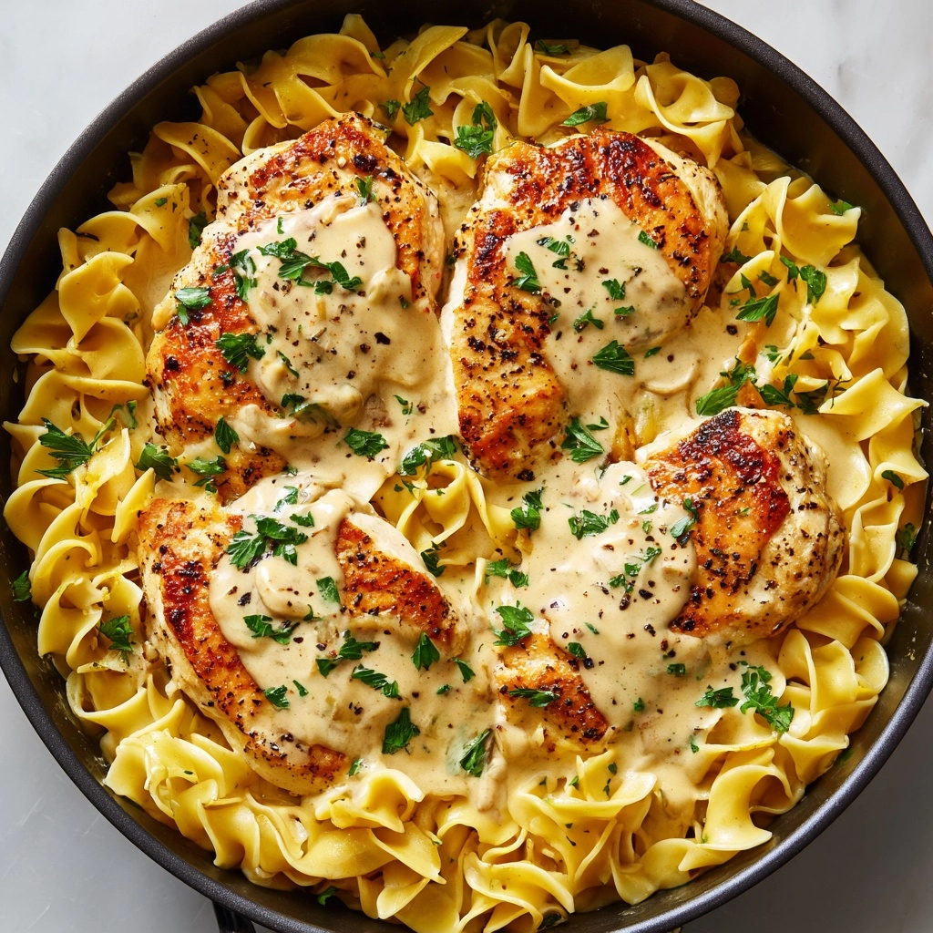 One-Pan Chicken with Buttered Noodles Recipe - Recipe Image