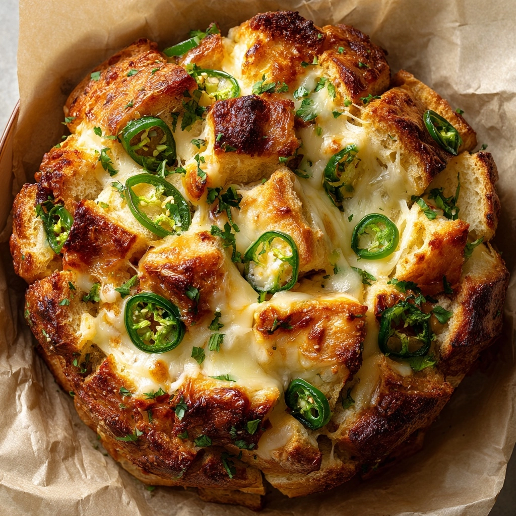 Cheddar Jalapeño Pull Apart Bread Recipe - Recipe Image
