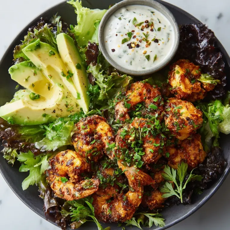 Hot Honey Blackened Shrimp Caesar Salad Recipe