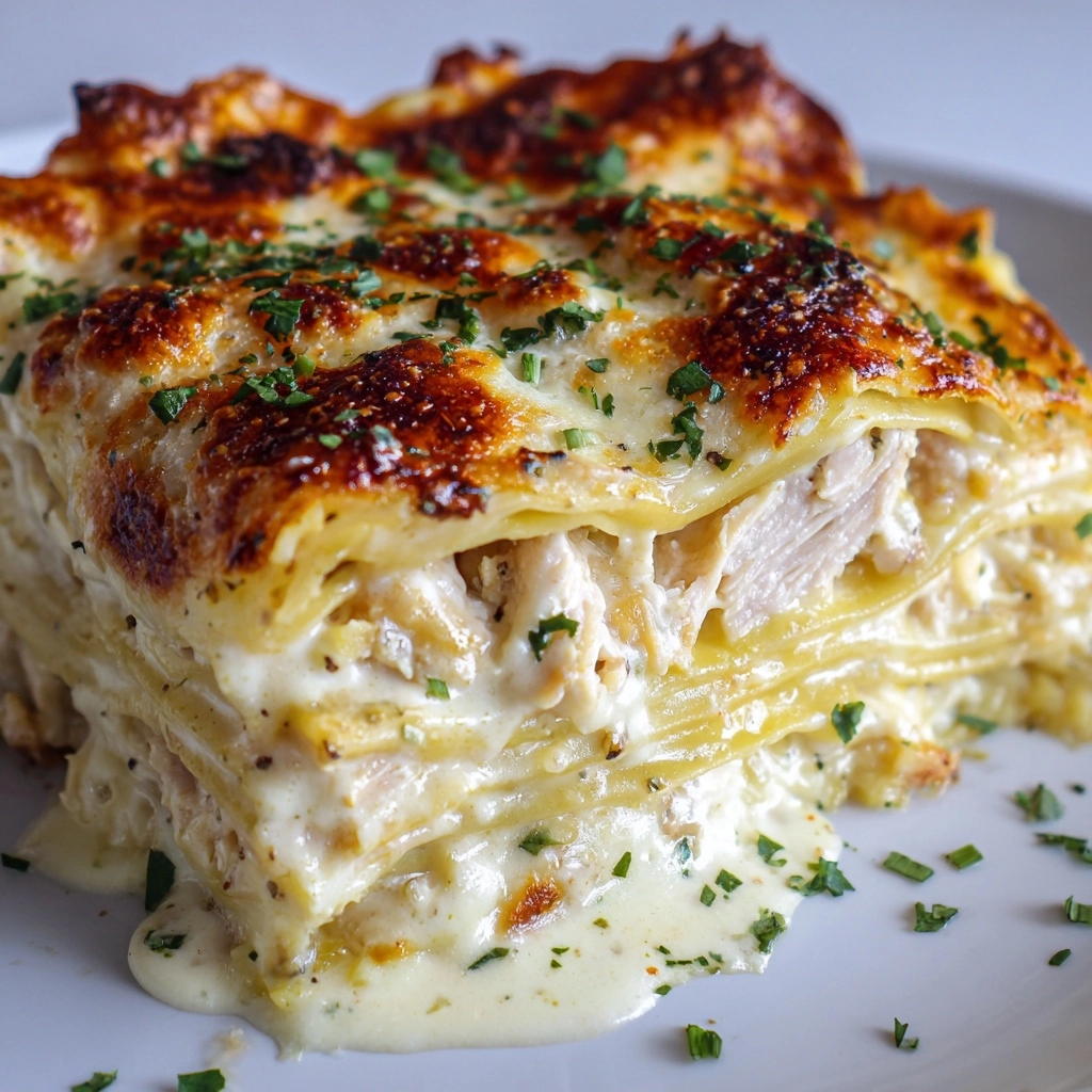 Creamy Chicken Lasagna with White Sauce Recipe - Recipe Image