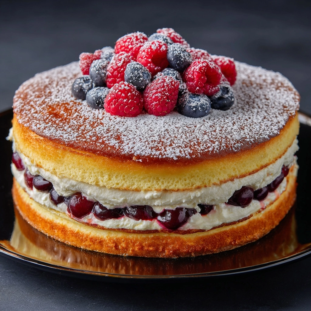 Pancake Cake With Pastry and Berry Fruit Recipe - Recipe Image