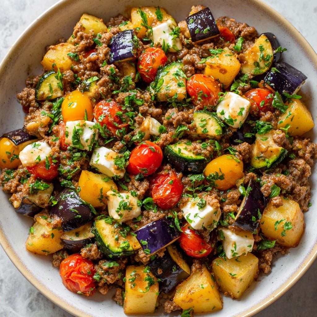 Mediterranean Ground Beef Stir-Fry Recipe - Recipe Image