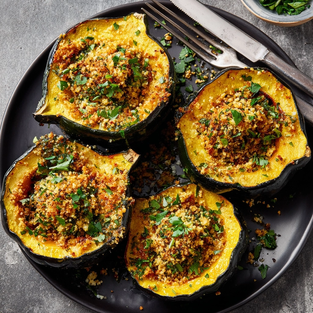 Parmesan Herb Roasted Acorn Squash Recipe - Recipe Image