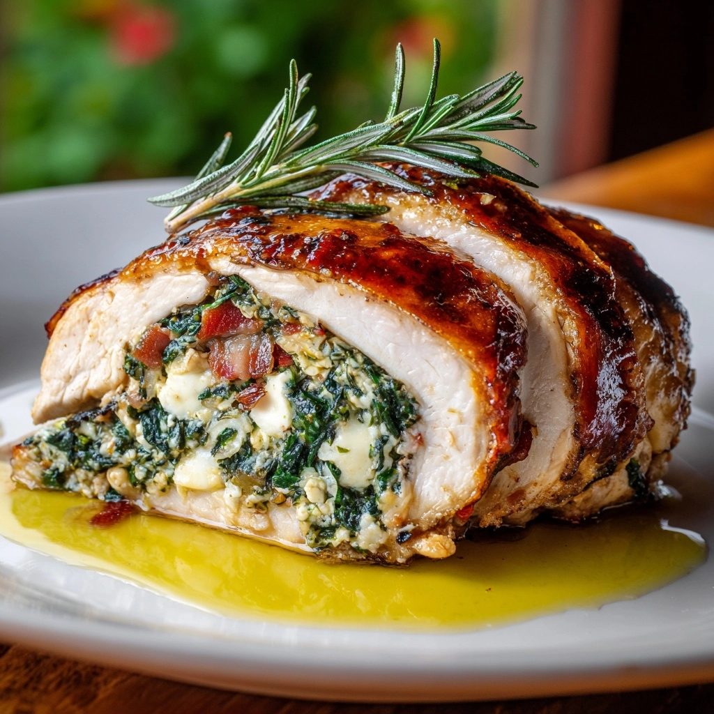 Cheesy Spinach and Sun-Dried Tomato Stuffed Chicken Breast Recipe - Recipe Image