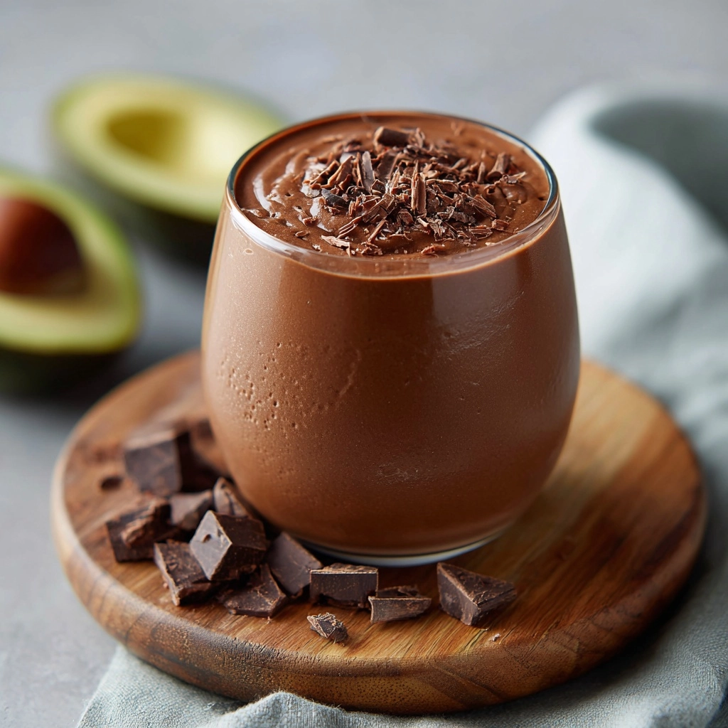 Avocado Chocolate Peanut Butter Smoothie Recipe - Recipe Image