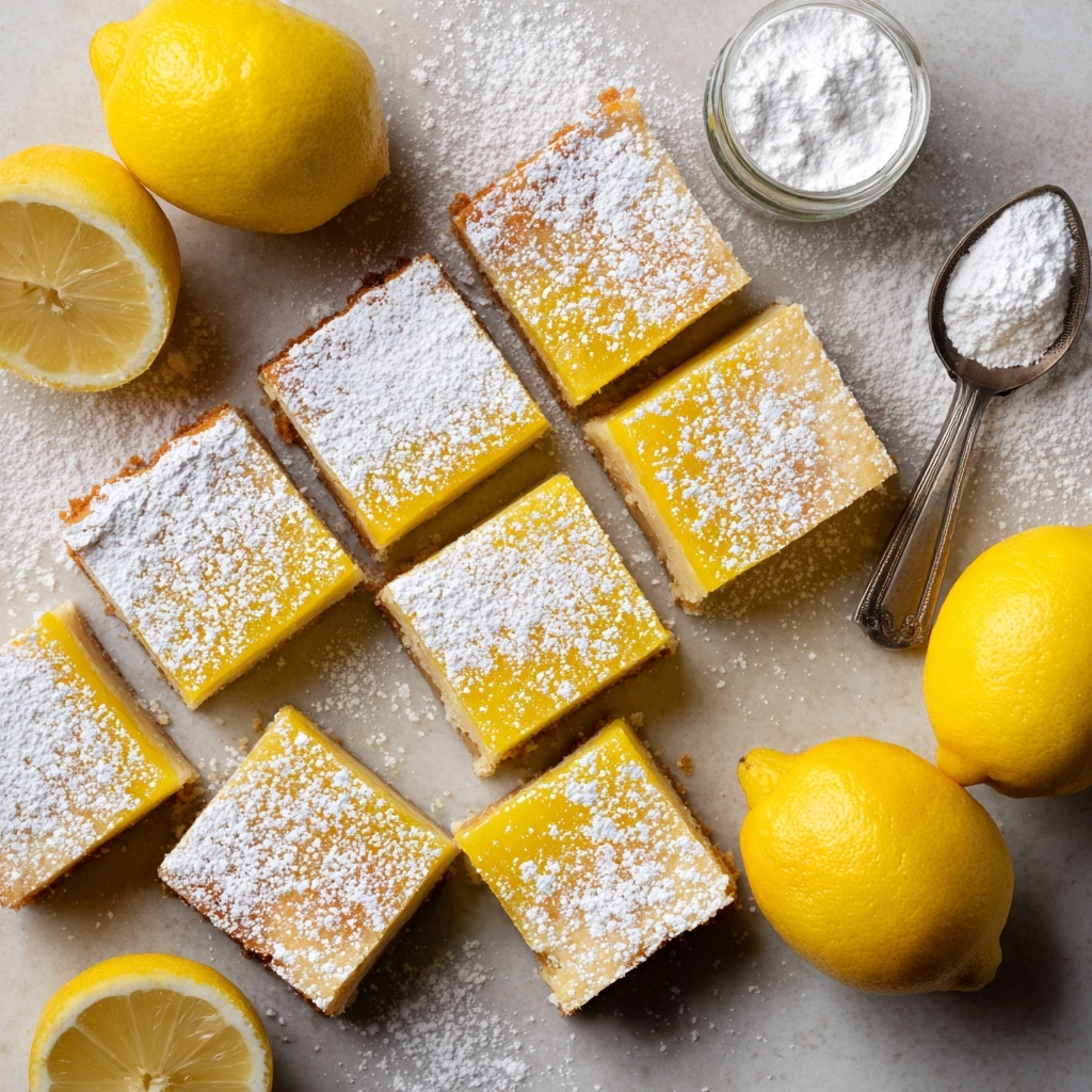 Lemon Bars with Powdered Sugar Recipe - Recipe Image