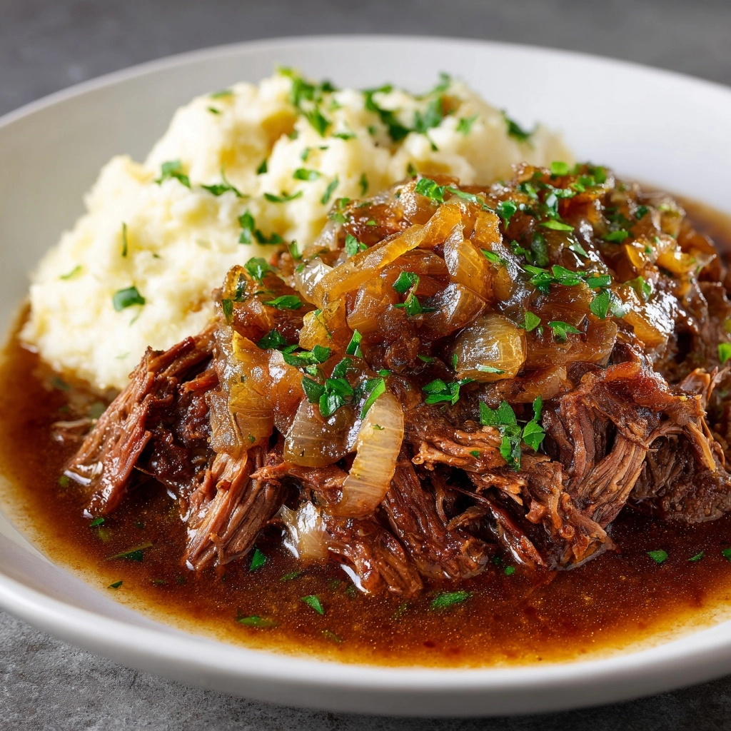 Slow Cooker French Onion Pot Roast Recipe - Recipe Image