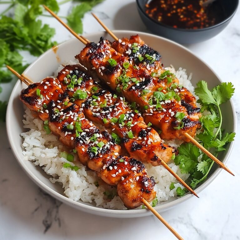 Sticky Korean Chicken Skewers Recipe