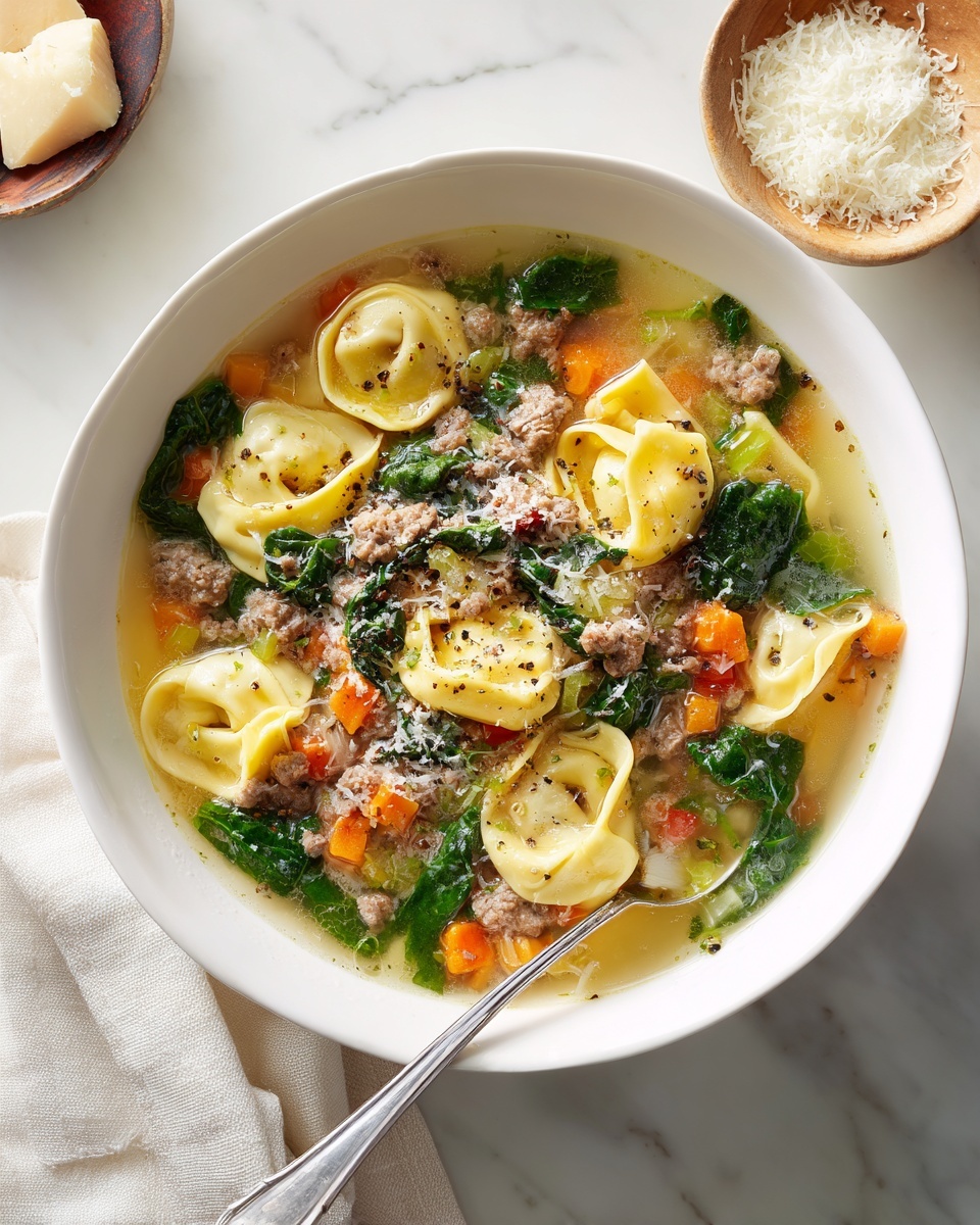 Sausage Tortellini Soup with Spinach Recipe - Recipe Image