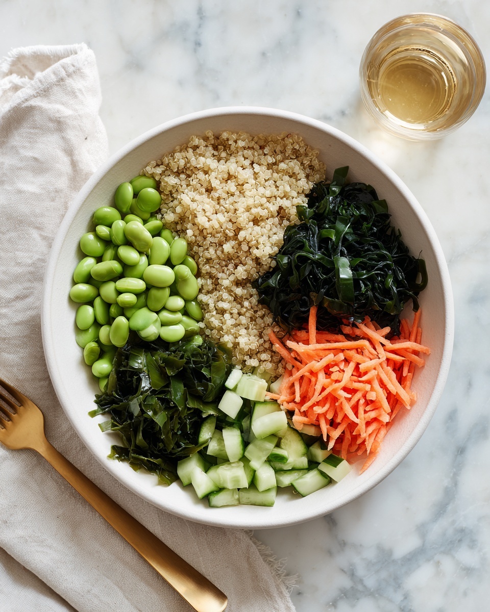 Crunchy Asian Edamame Salad with Peanut Dressing Recipe - Recipe Image